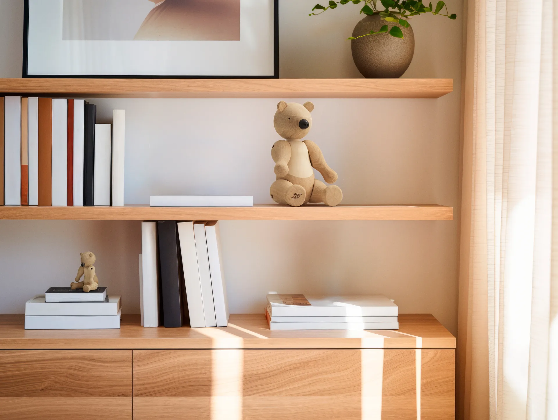 Oso de madera Kay Bojesen grande, roble-arce Kay Bojesen Denmark