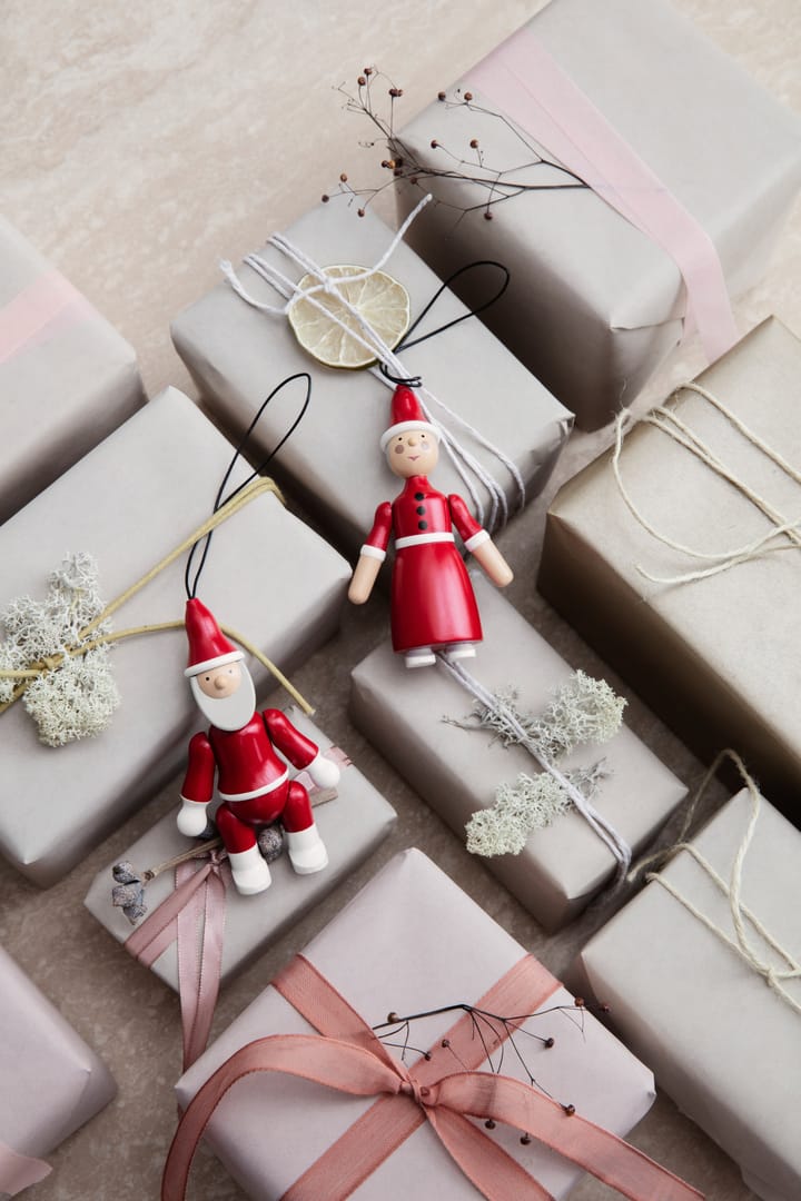 Papá y Mamá Noel 10 cm, Rojo Kay Bojesen Denmark