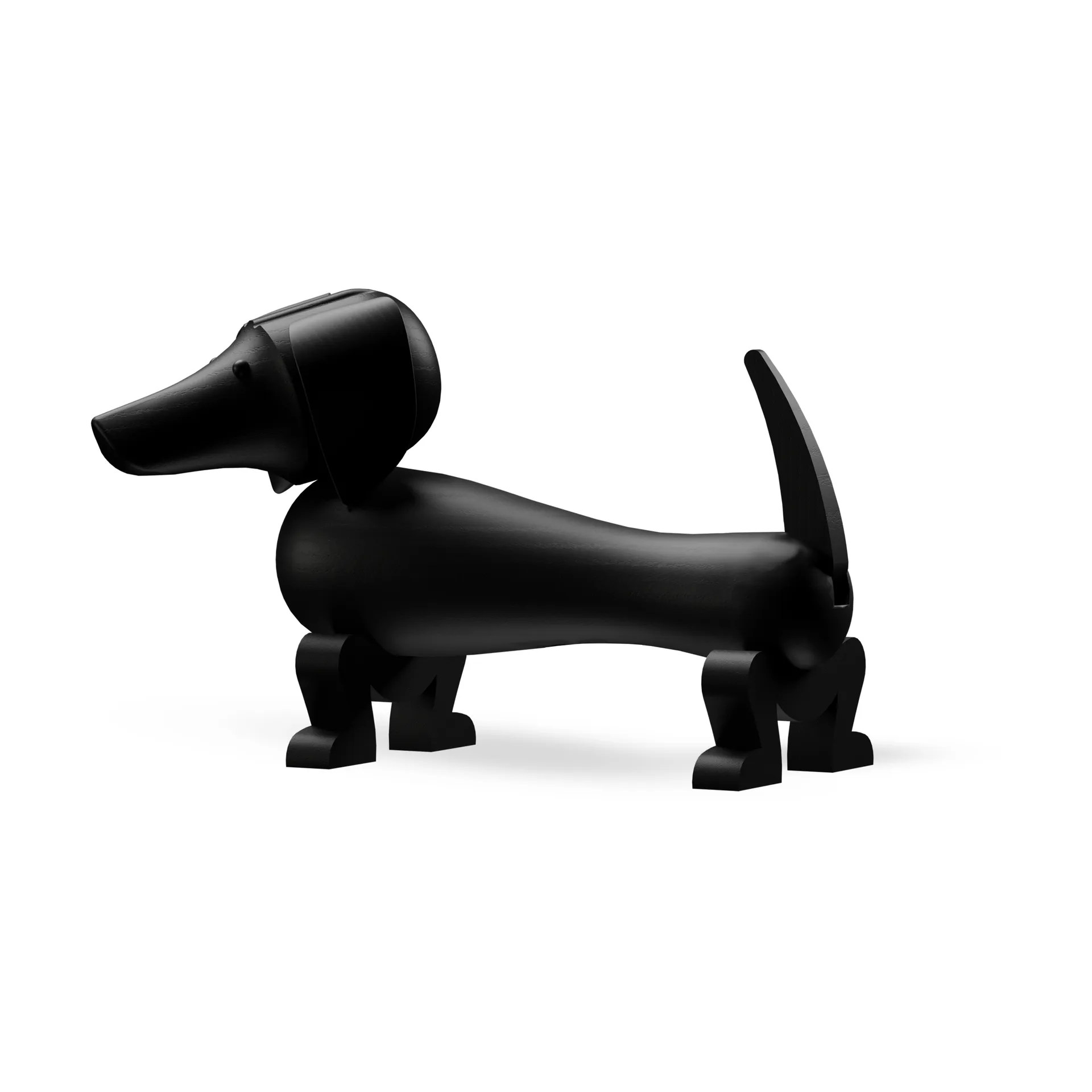 Perro de madera 18,5 cm, Roble oscuro teñido Kay Bojesen Denmark