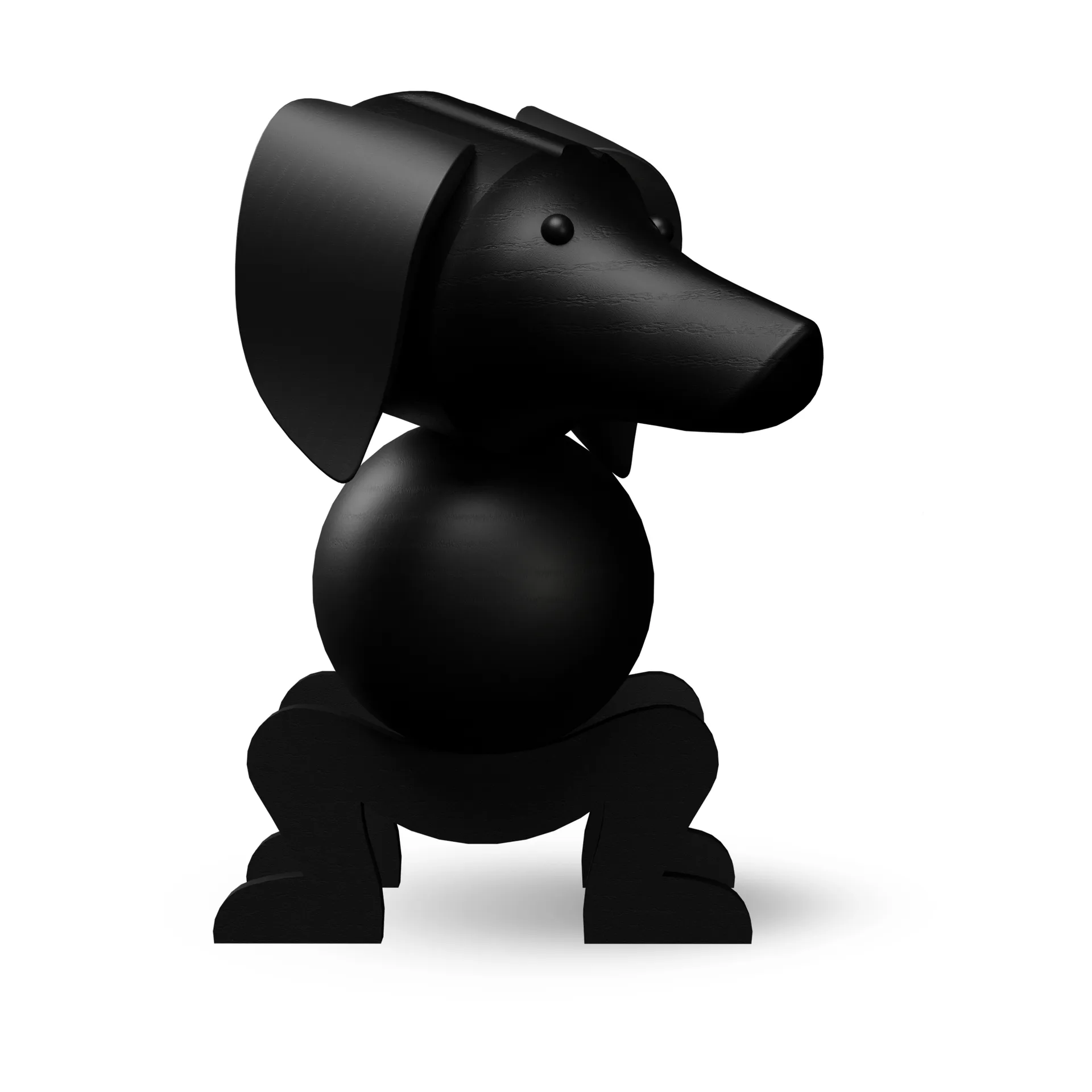 Perro Kay Bojesen 28,5 cm, Roble oscuro teñido Kay Bojesen Denmark