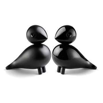 Tortolitos de madera - negro, set de 2, 8,8 cm - Kay Bojesen Denmark