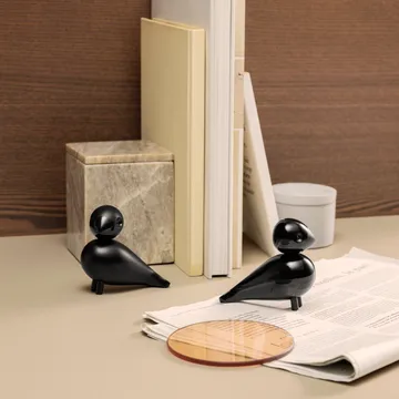 Tortolitos de madera - negro, set de 2, 8,8 cm - Kay Bojesen Denmark