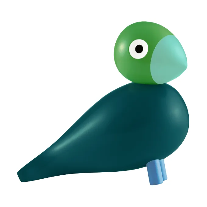 Year Bird 2026 Birk de Kaj Bojesen  - Verde oscuro - Kay Bojesen Denmark