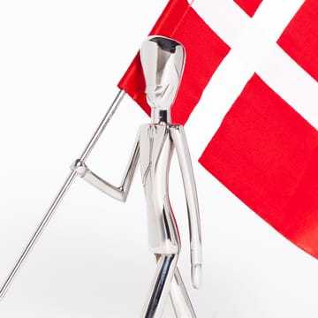 Figura Royal Guard portador de bandera 18 cm - Polished steel - Kay Bojesen