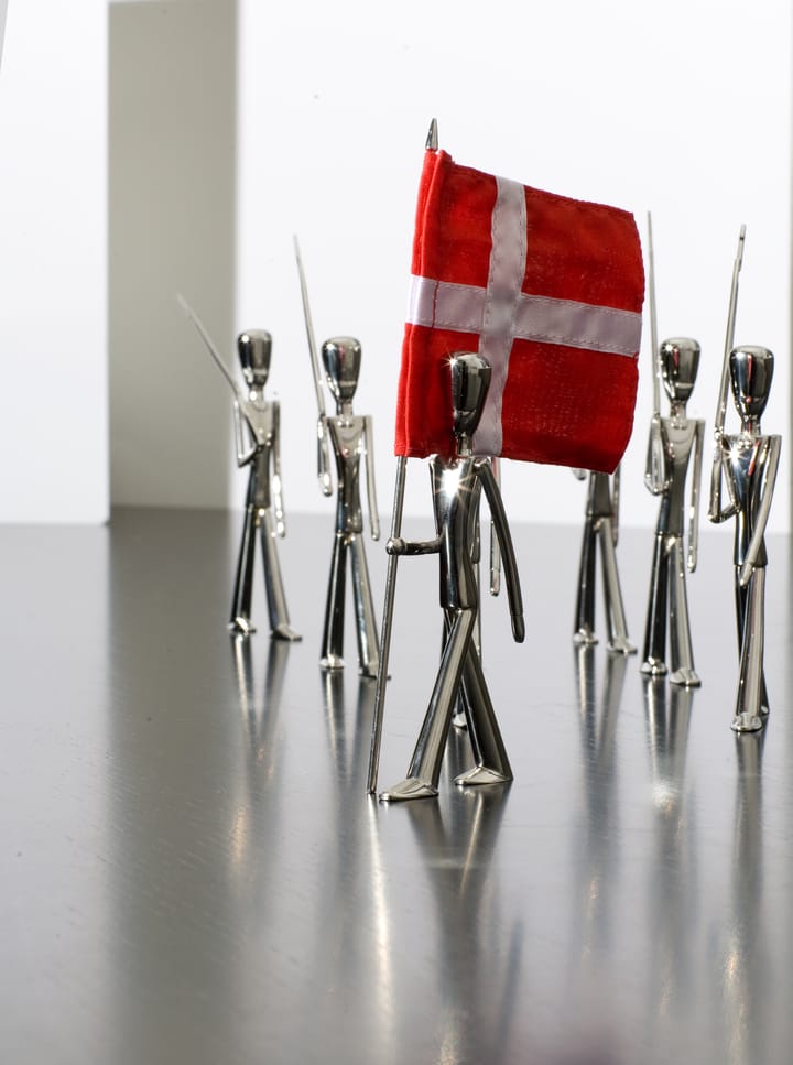 Figura Royal Guard portador de bandera 18 cm, Polished steel Kay Bojesen