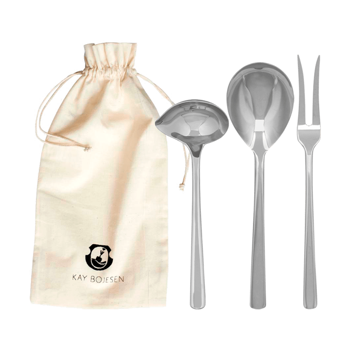 Juego de servir Grand Prix 3 piezas - Polished steel - Kay Bojesen