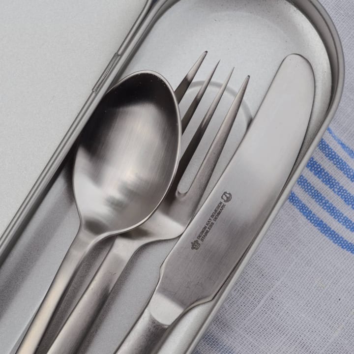 Kit de viaje de cubiertos Cubertería Grand Prix 3 piezas, Matte steel Kay Bojesen