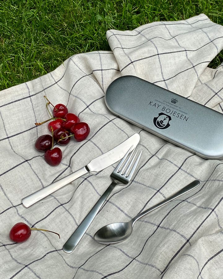 Kit de viaje de cubiertos Cubertería Grand Prix 3 piezas, Polished steel Kay Bojesen