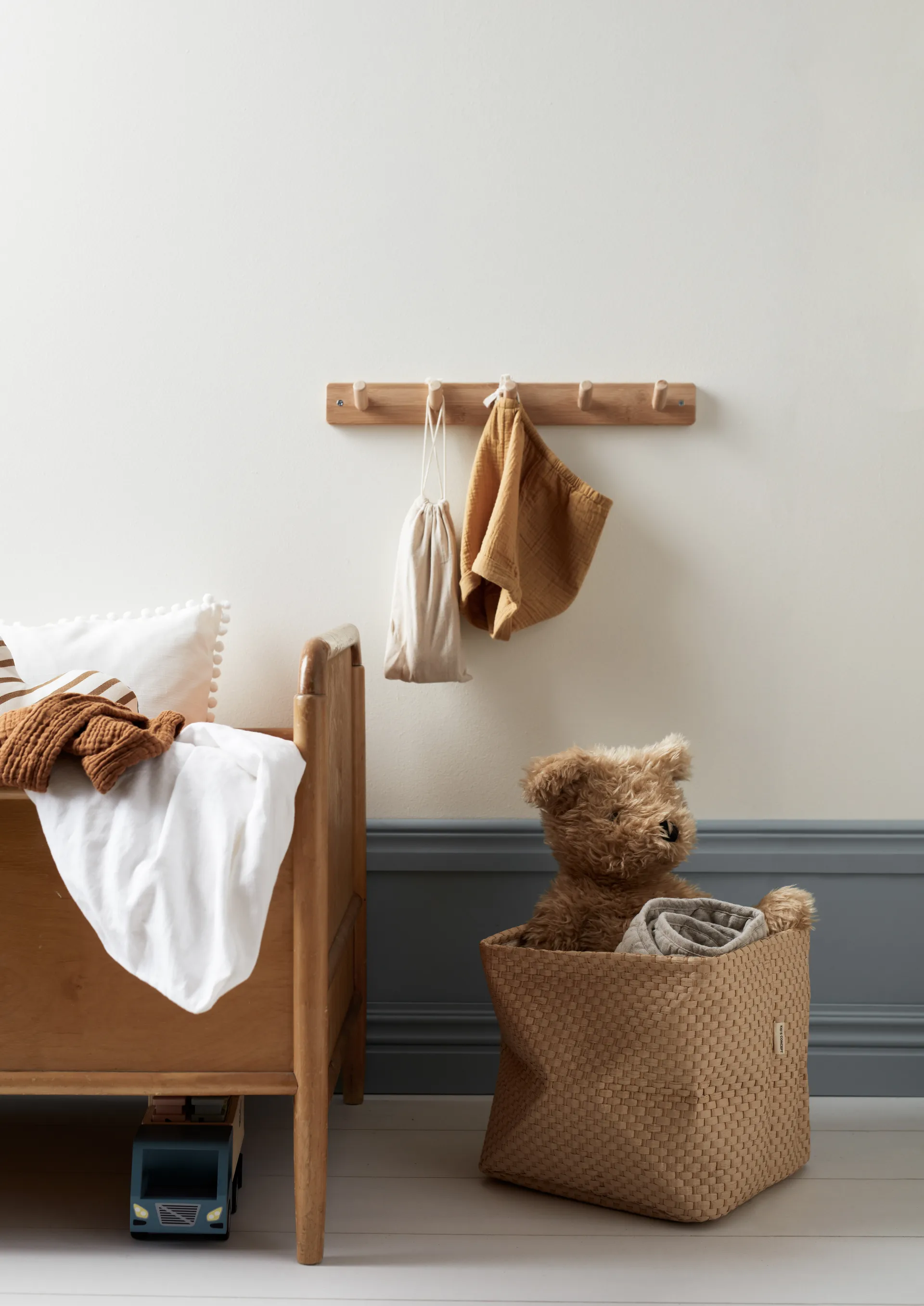 2 Cajas de almacenaje Kid's Base 30x30 cm, Crudo Kid's Concept