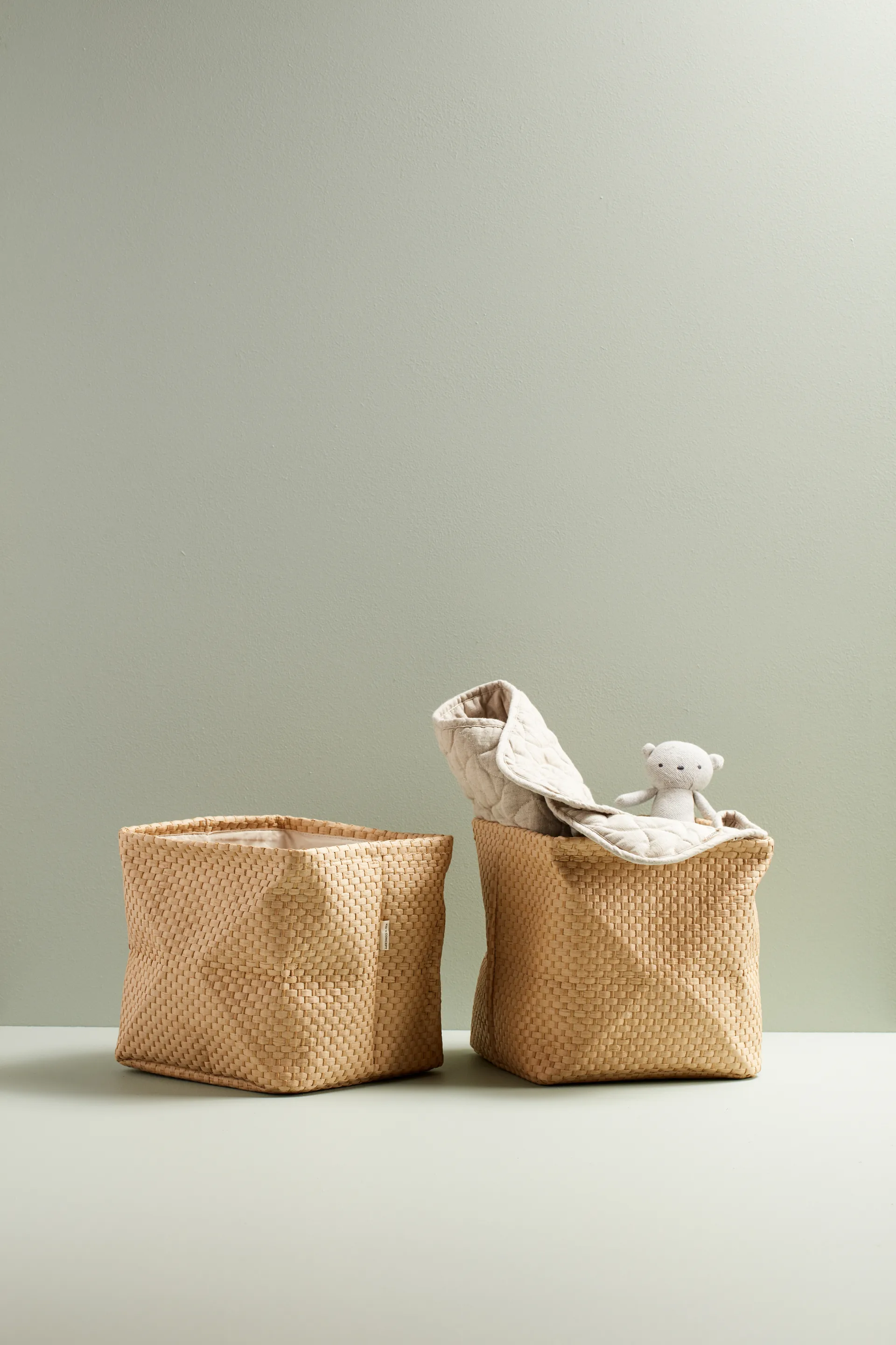 2 Cajas de almacenaje Kid's Base 30x30 cm, Crudo Kid's Concept