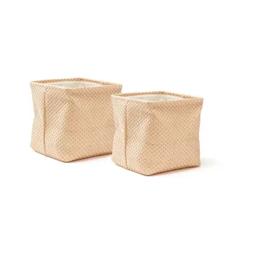 2 Cajas de almacenaje Kid's Base 30x30 cm - Crudo - Kid's Concept