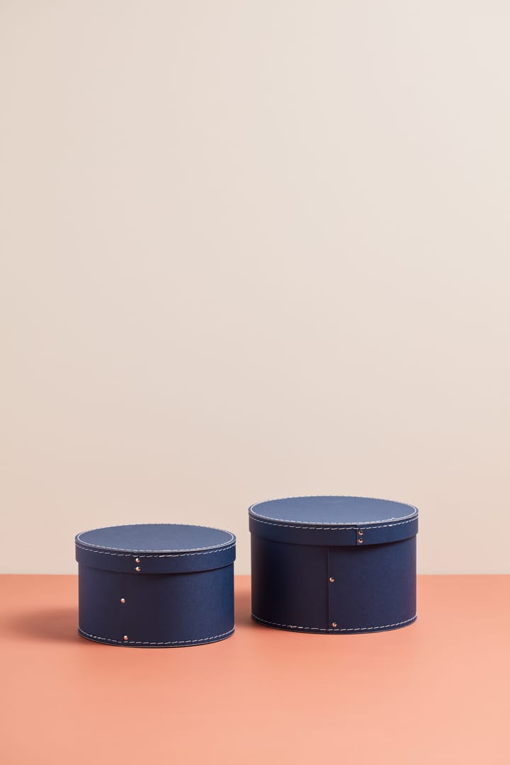 2 Cajas de almacenaje redondas Kid's Base, Azul oscuro Kid's Concept