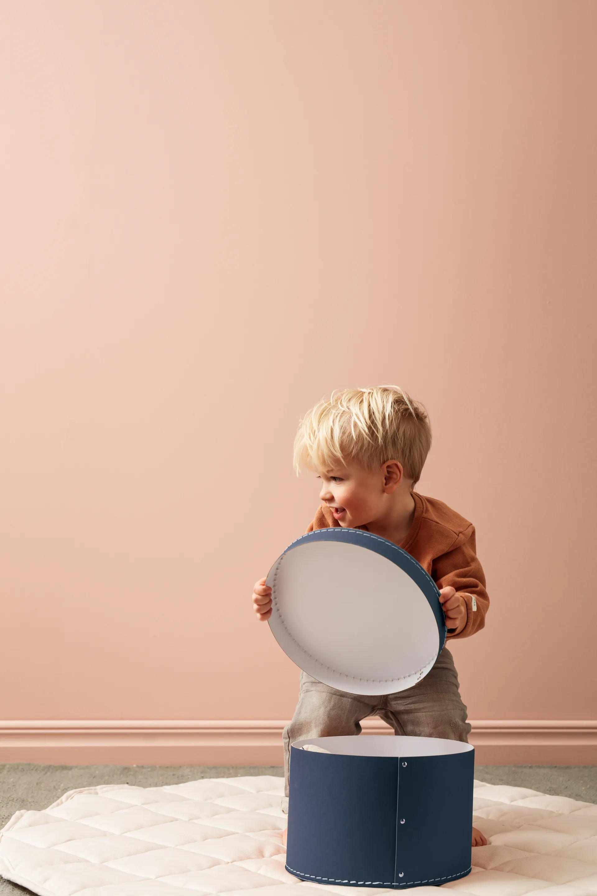 2 Cajas de almacenaje redondas Kid's Base, Azul oscuro Kid's Concept