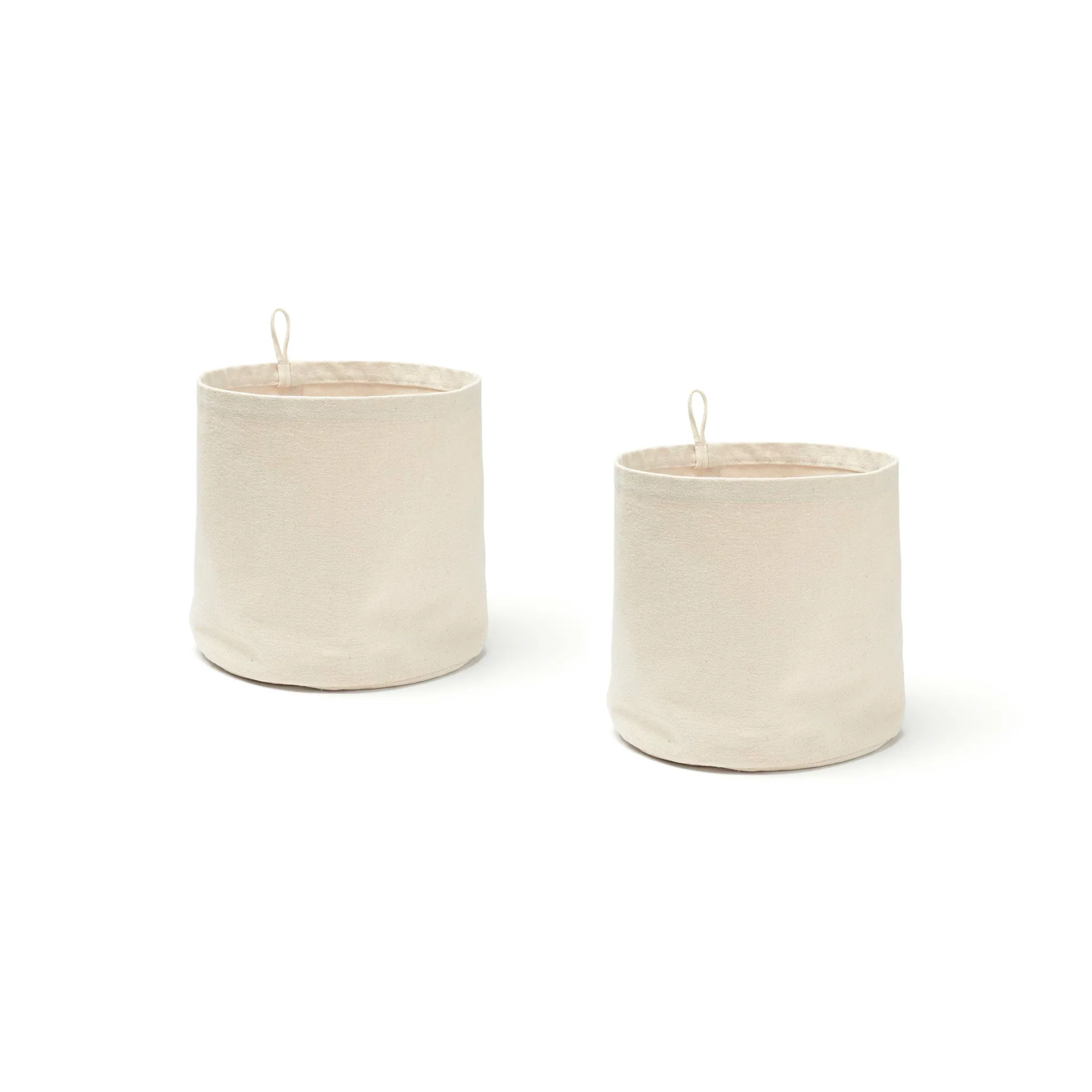 2 Cestas de almacenaje de tela Kid's Base, Crudo claro Kid's Concept