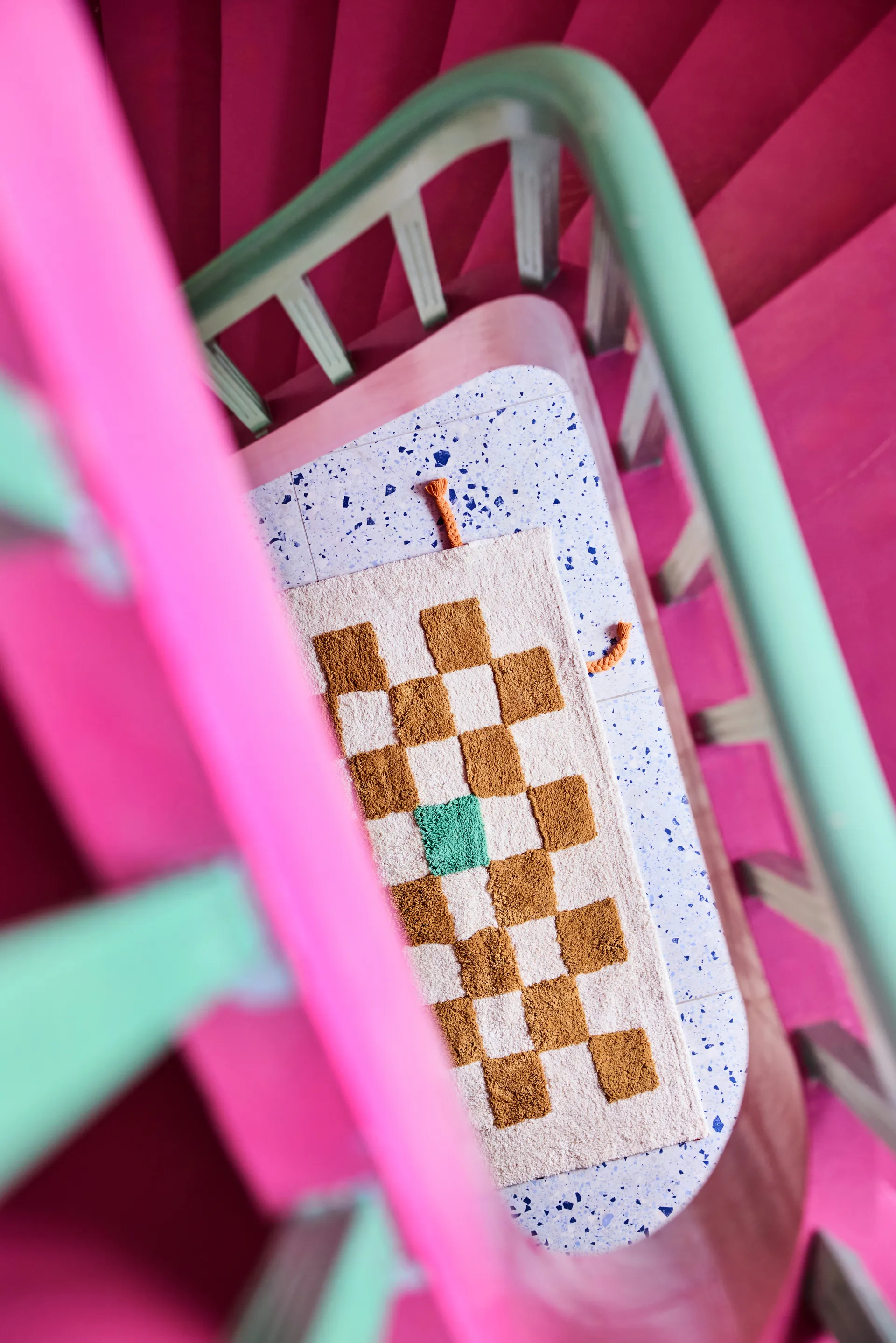 Alfombra de cuadros Pippi, Caqui, 120×160 cm Kid's Concept