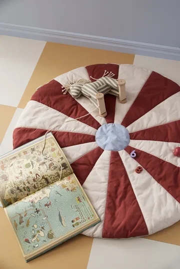 Alfombra de juegos Cirkus - Rojo, Ø112×2 cm - Kid's Concept