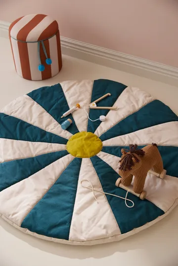 Alfombra de juegos Cirkus - Turquesa, Ø112×2 cm - Kid's Concept
