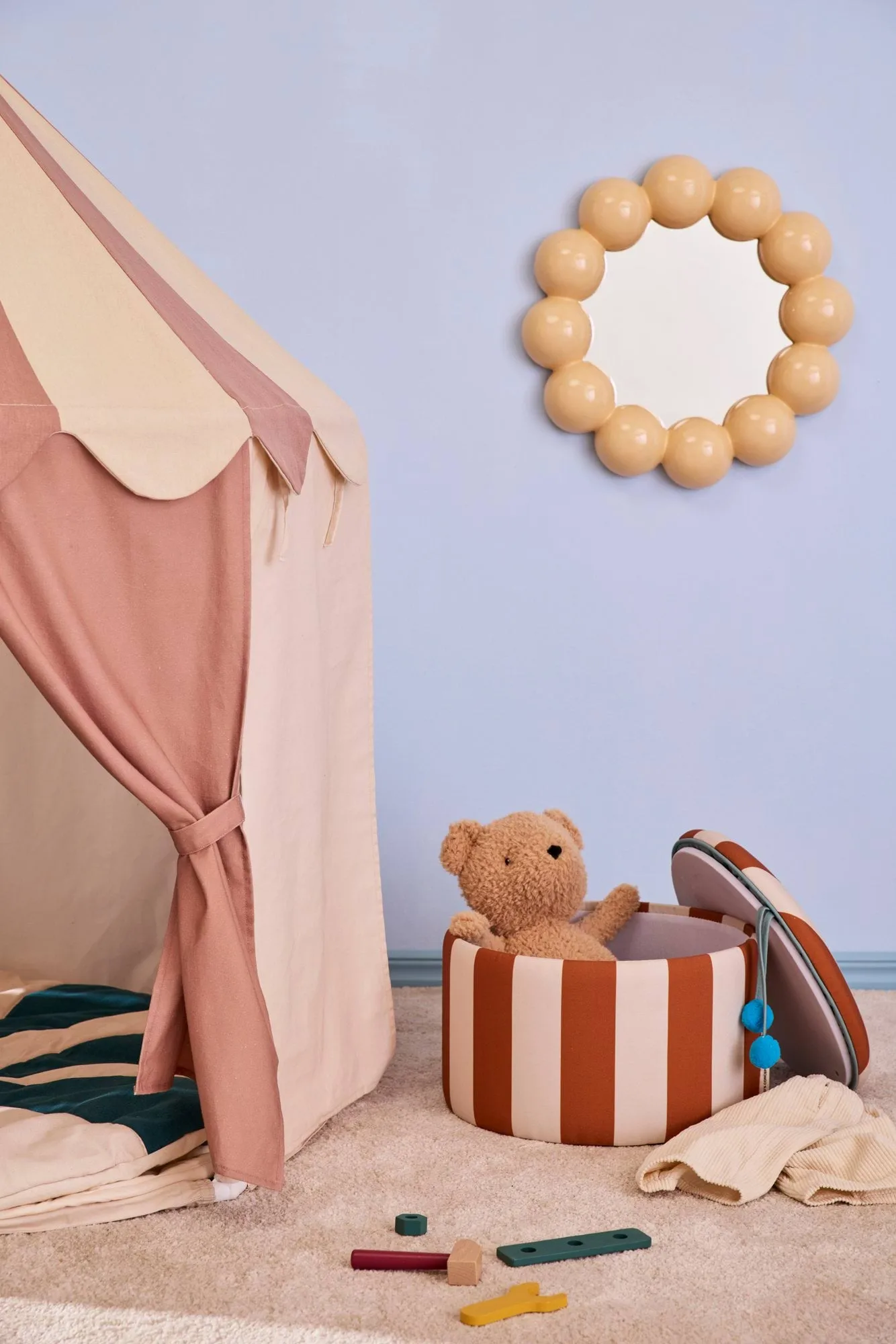 Carpa de campaña Kid's Base, Rayas marrones Kid's Concept