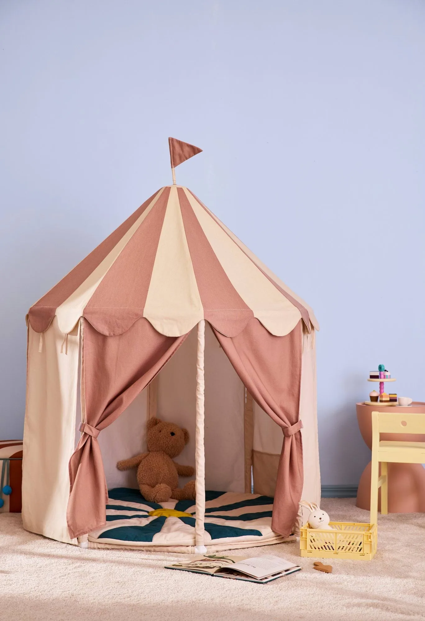 Carpa de campaña Kid's Base, Rayas marrones Kid's Concept