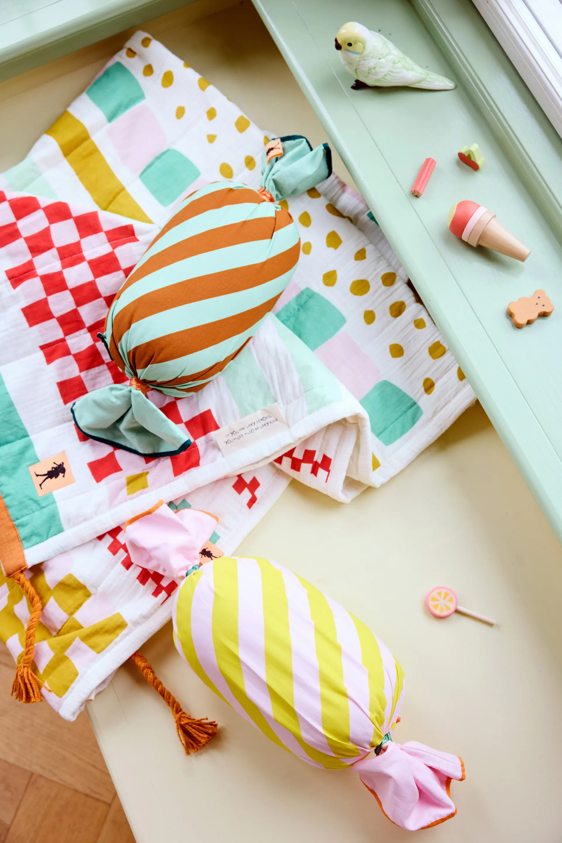 Cojín caramelo Pippi, Rosa Kid's Concept