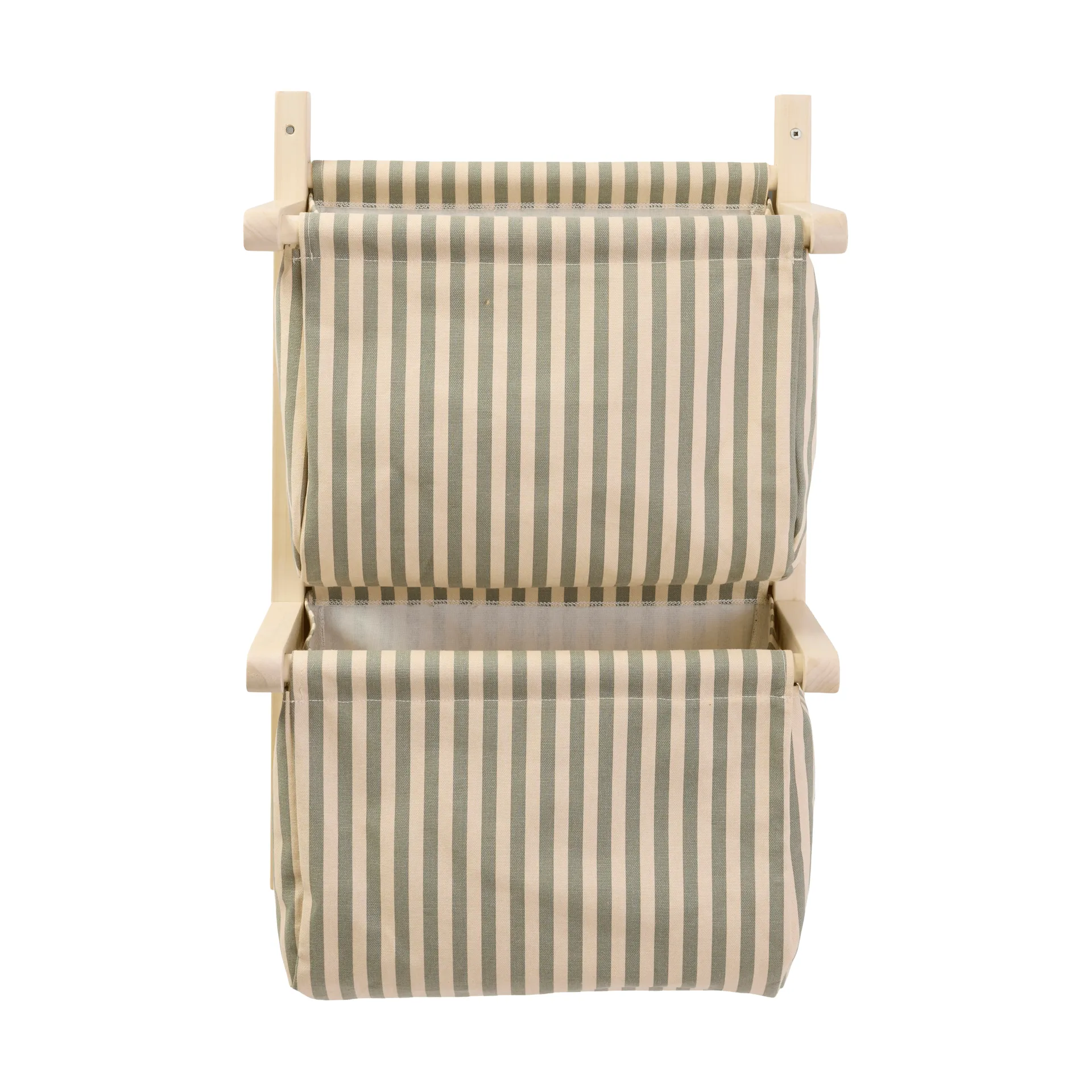 Estante de bolsillos de tela a rayas, Verde, 40x19x60 cm Kid's Concept