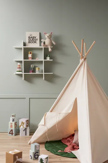 Estantería de pared con 3 baldas Star - Blanco - Kid's Concept