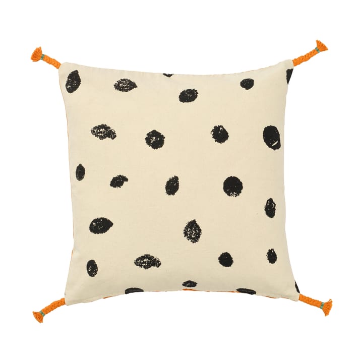 Funda de cojín Pippi 50x50 cm - Blanco-naranja - Kid's Concept