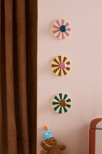 Gancho Cirkus, 3 piezas - Multicolor, Ø10 × 4,4 cm - Kid's Concept