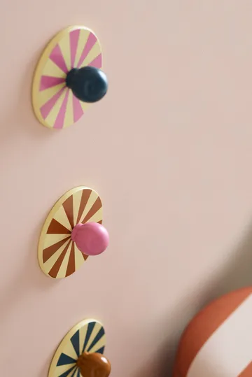 Gancho Cirkus, 3 piezas - Multicolor, Ø10 × 4,4 cm - Kid's Concept