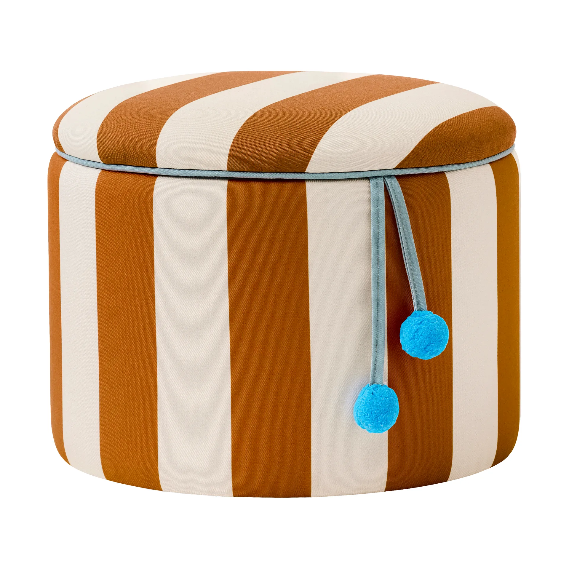 Puf cilíndrico con almacenaje, Marrón, Ø40 × 30,5 cm Kid's Concept