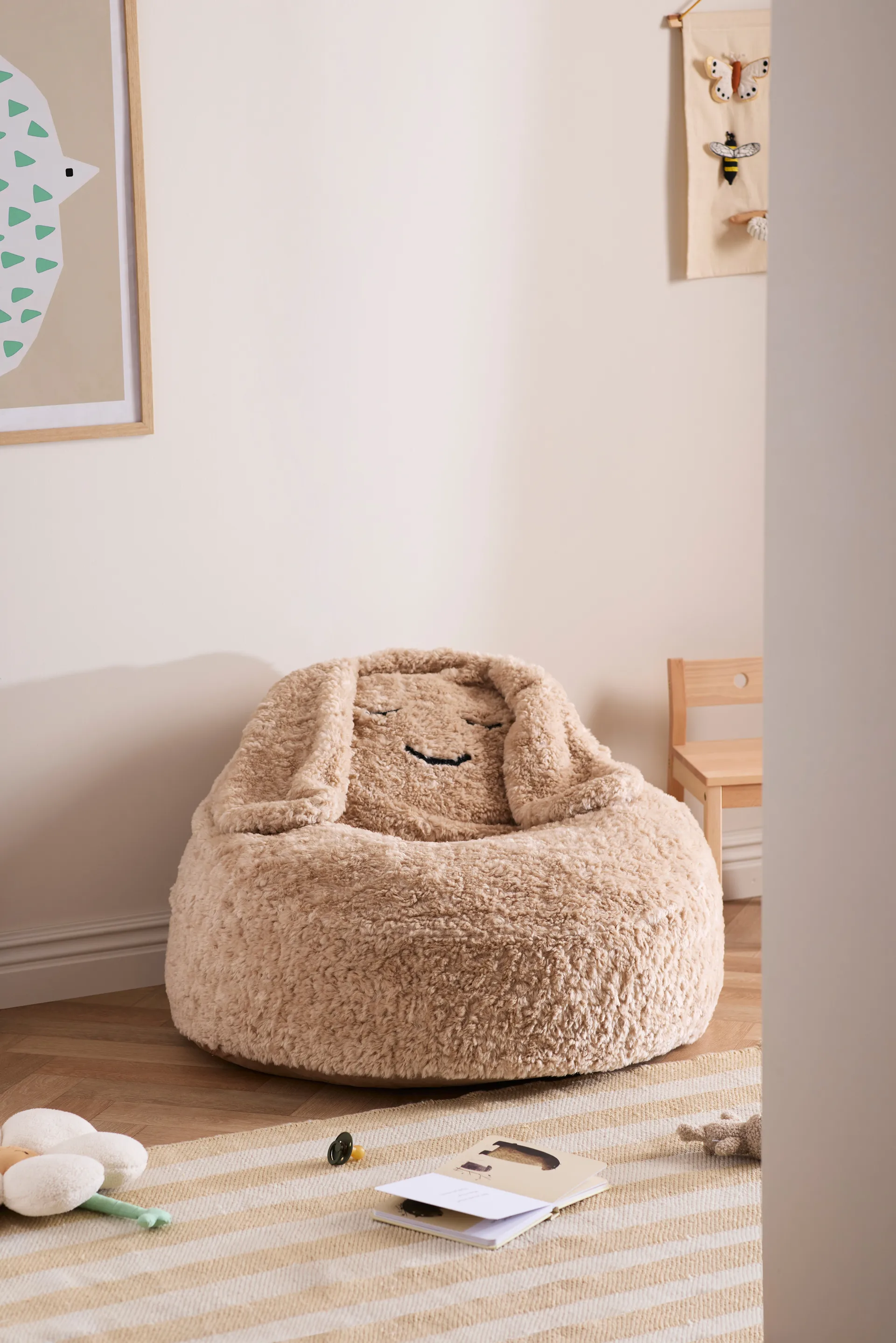 Puf Snuggle, Beige, Ø80 × 50 cm Kid's Concept