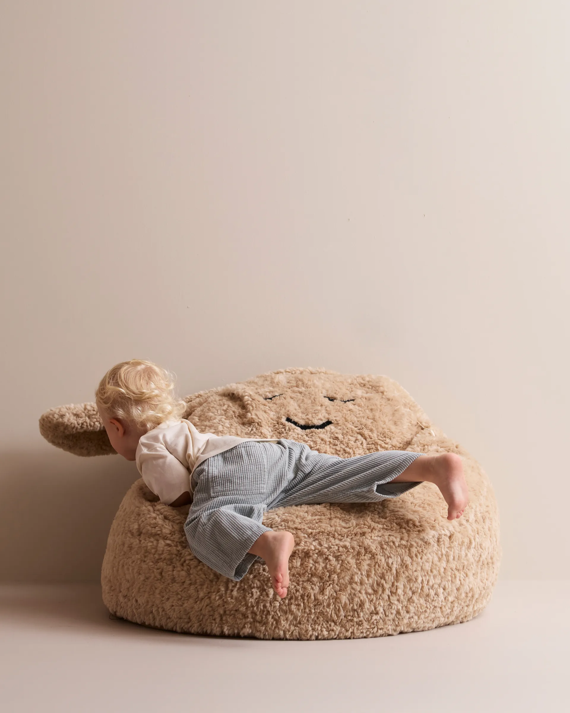 Puf Snuggle, Beige, Ø80 × 50 cm Kid's Concept