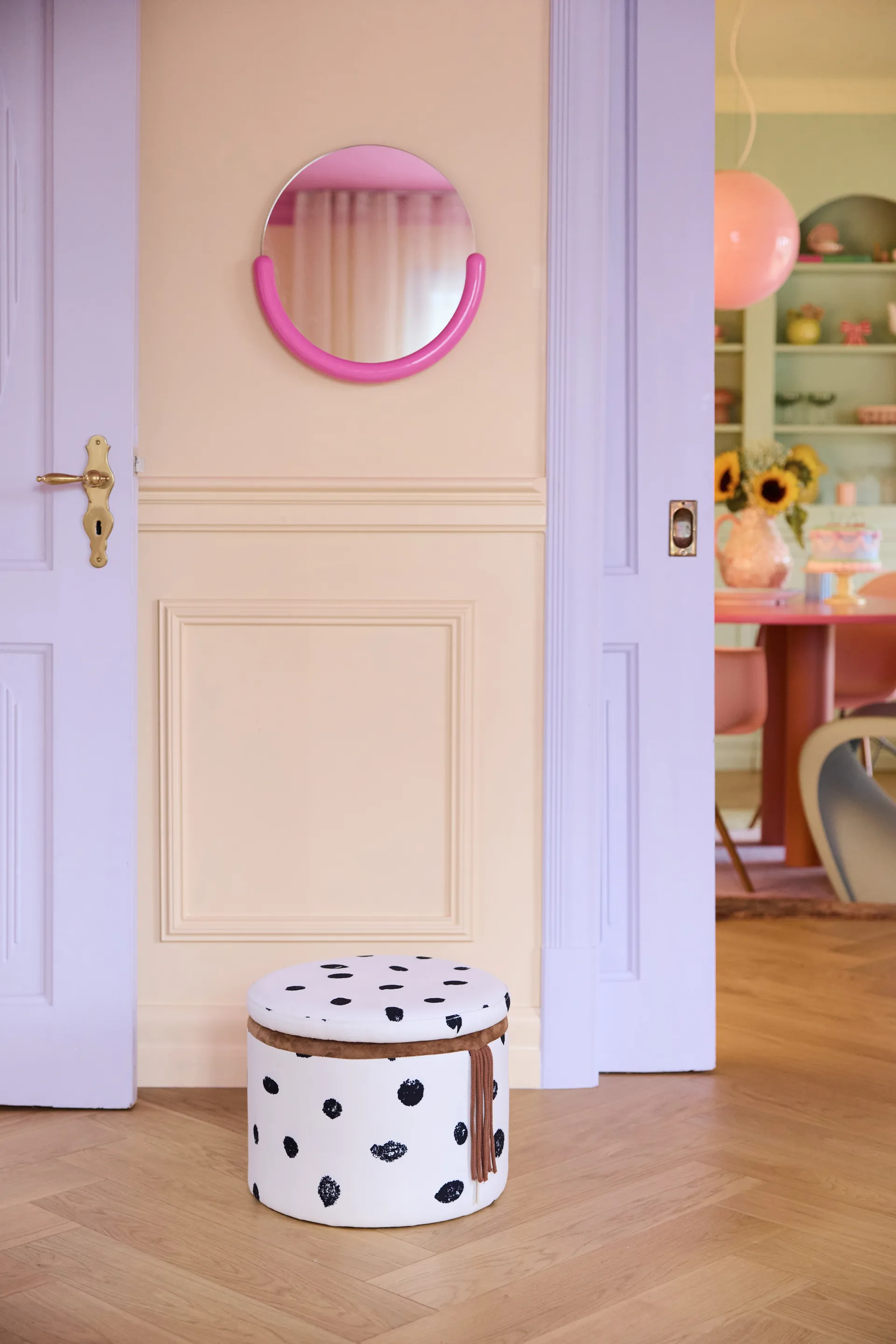 Puff con almacenamiento Pippi  Ø40x30,5 cm, Multi Kid's Concept