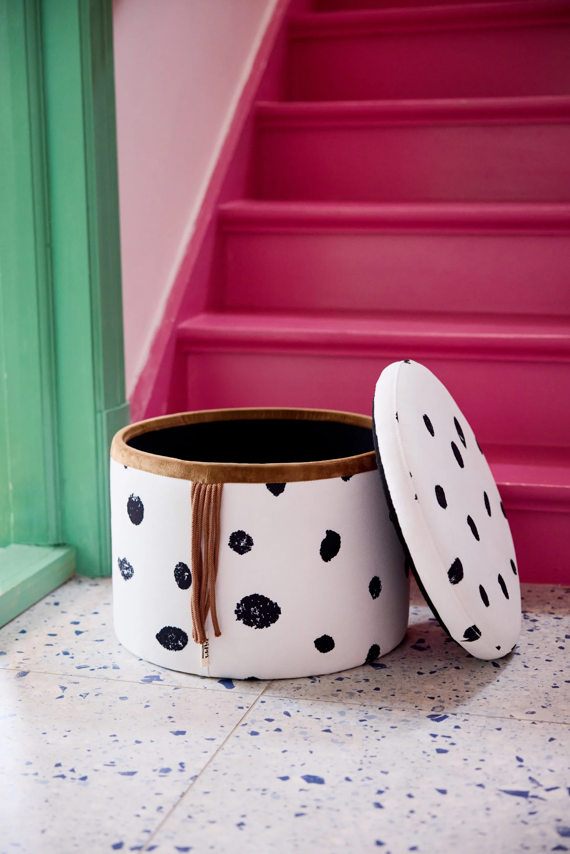 Puff con almacenamiento Pippi  Ø40x30,5 cm, Multi Kid's Concept