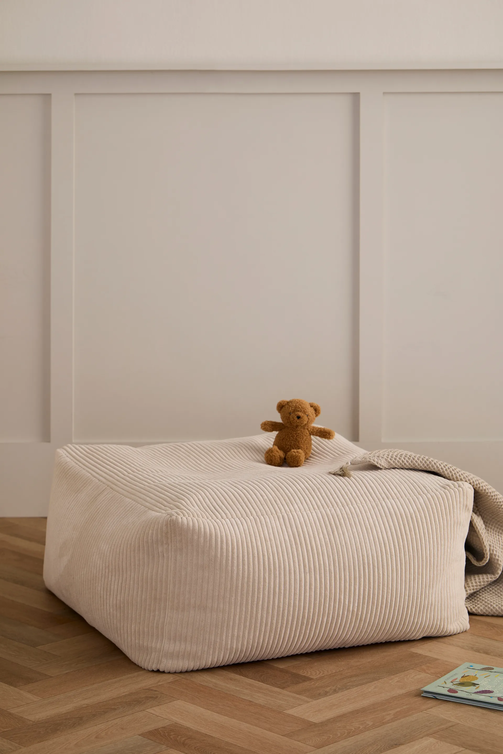 Puff de asiento Kid's Base 85x85x34 cm, Blanco natural Kid's Concept