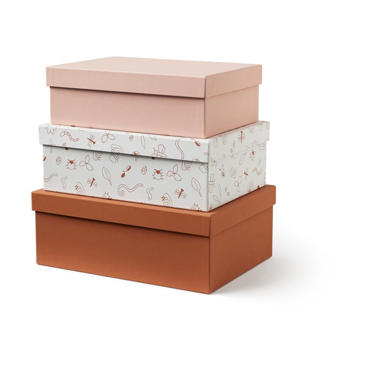 Set de cajas de almacenamiento Kid's Base - Rosa - Kid's Concept