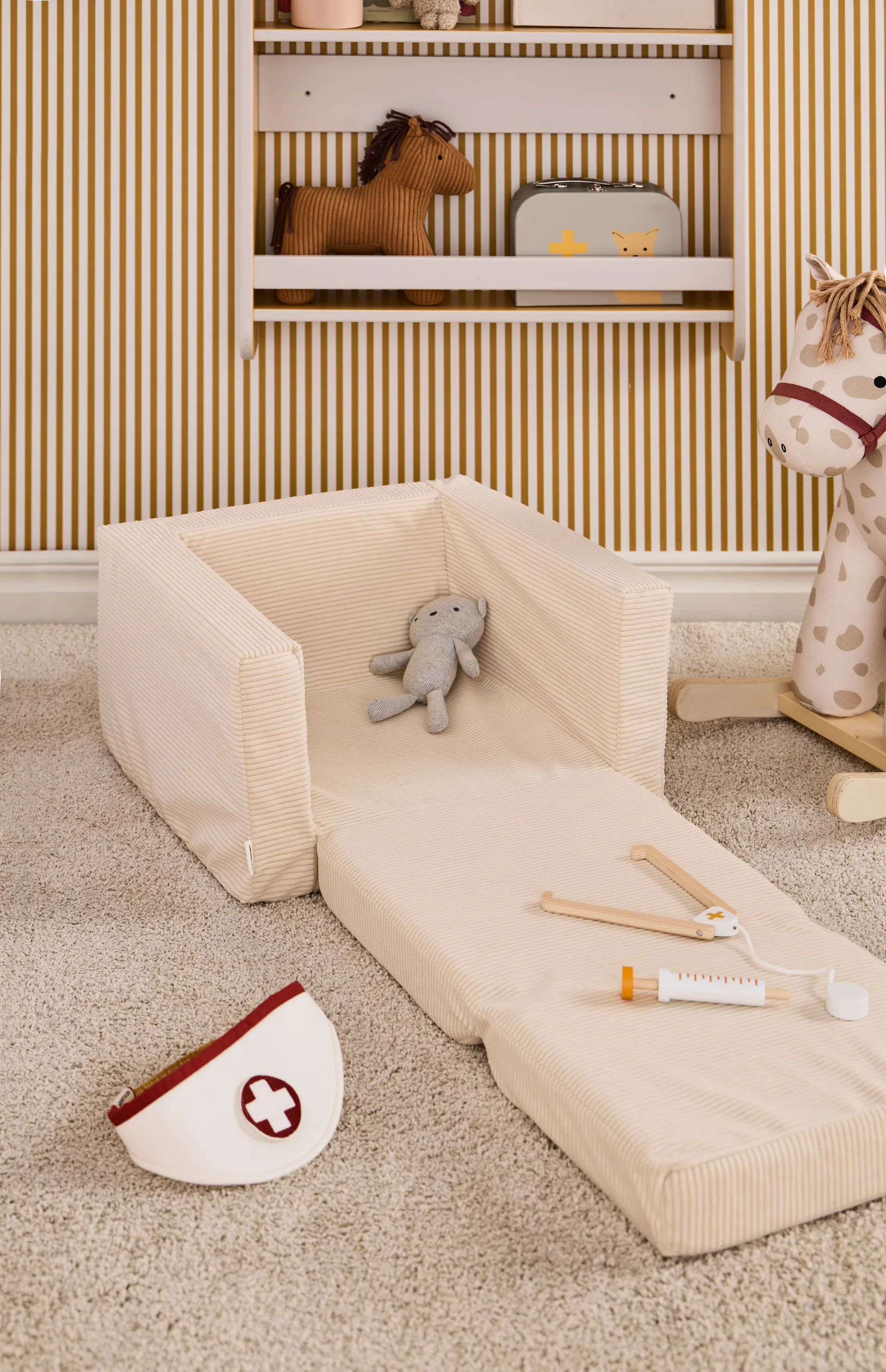Sillón infantil Kid's Base plegable, Blanco natural Kid's Concept