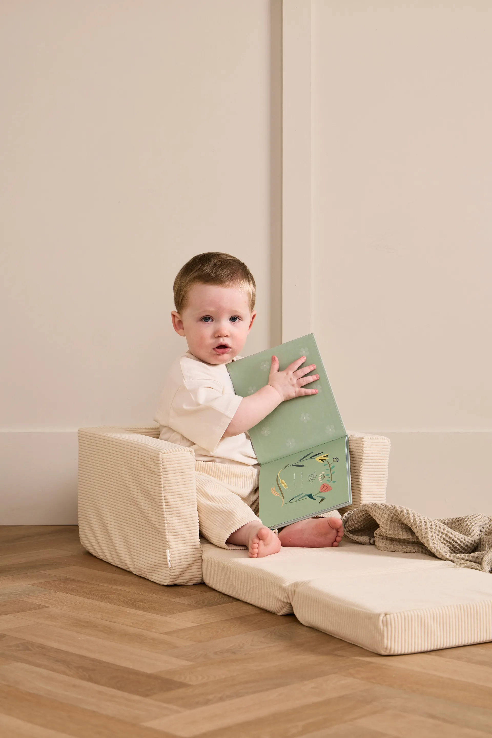 Sillón plegable Kid's Base, Blanco natural Kid's Concept