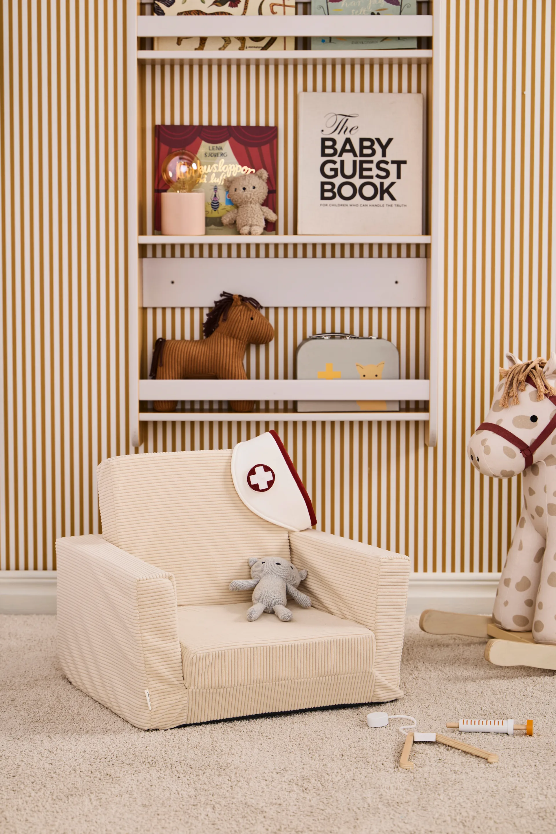 Sillón plegable Kid's Base, Blanco natural Kid's Concept