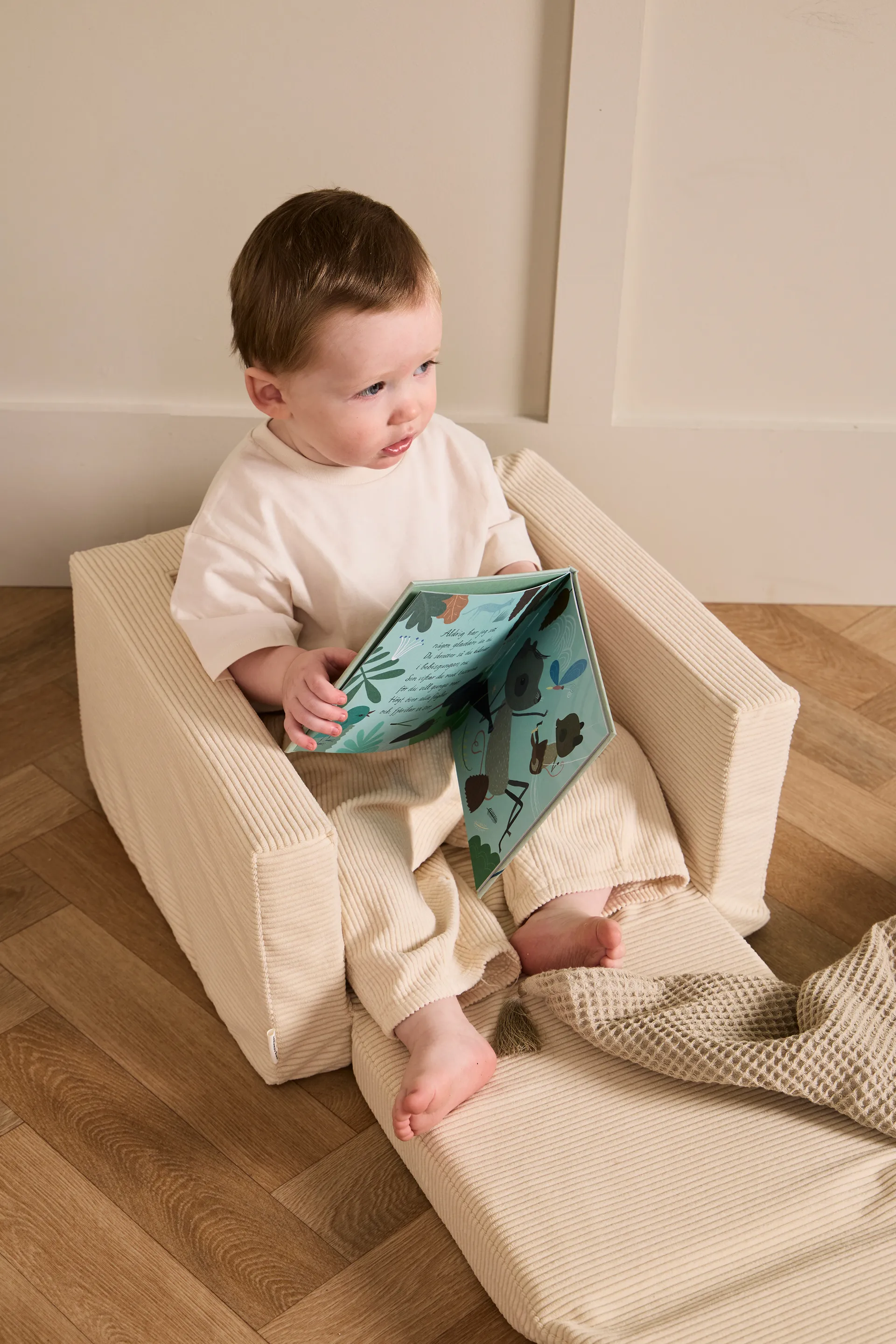 Sillón plegable Kid's Base, Blanco natural Kid's Concept