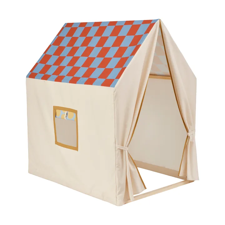 Tienda de campaña de juguete, 110x80x124 cm - Cuadro azul paloma - Kid's Concept
