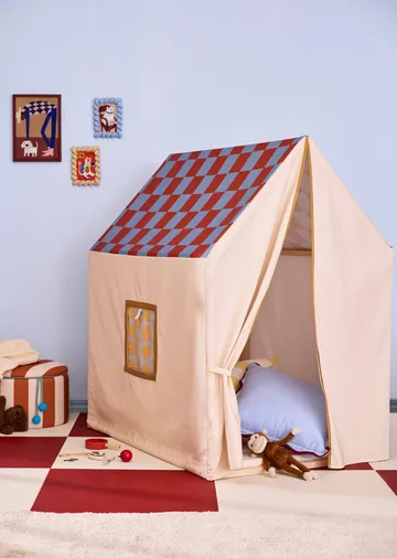 Tienda de campaña de juguete, 110x80x124 cm - Cuadro azul paloma - Kid's Concept