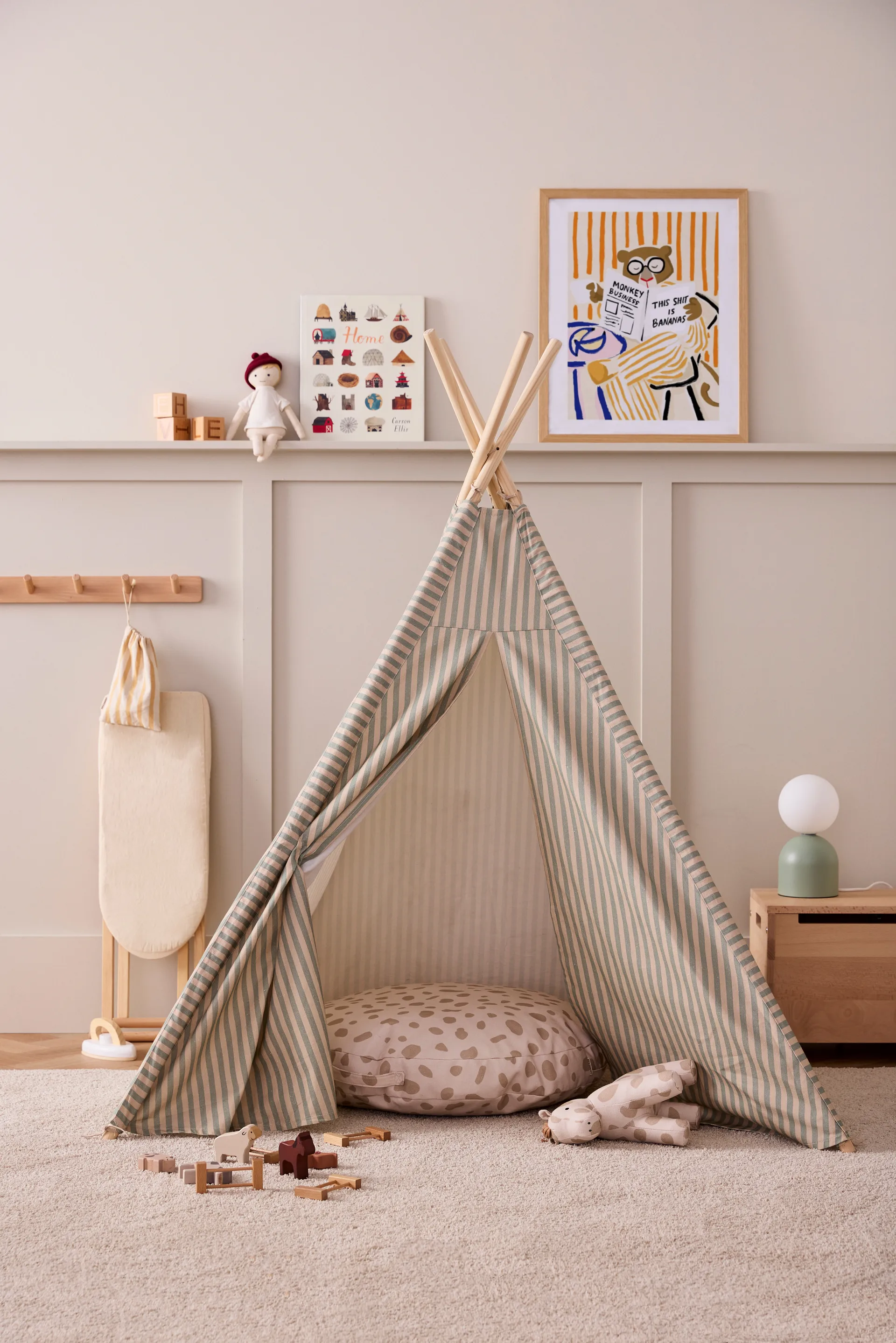 Tienda tipi Kid's Base 100x95x140 cm, Rand Kid's Concept