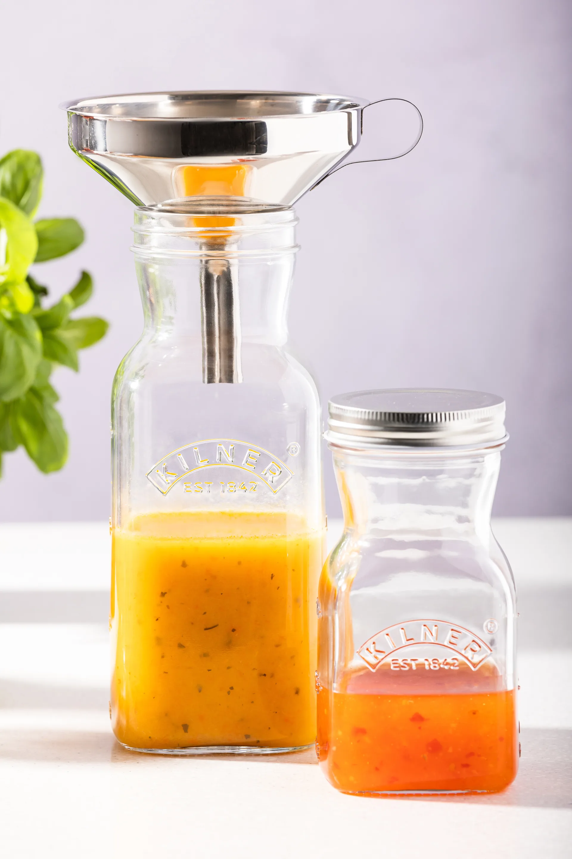 Botella para zumos y salsas Kilner, Transparente-acero inoxidable, 0,5 L Kilner