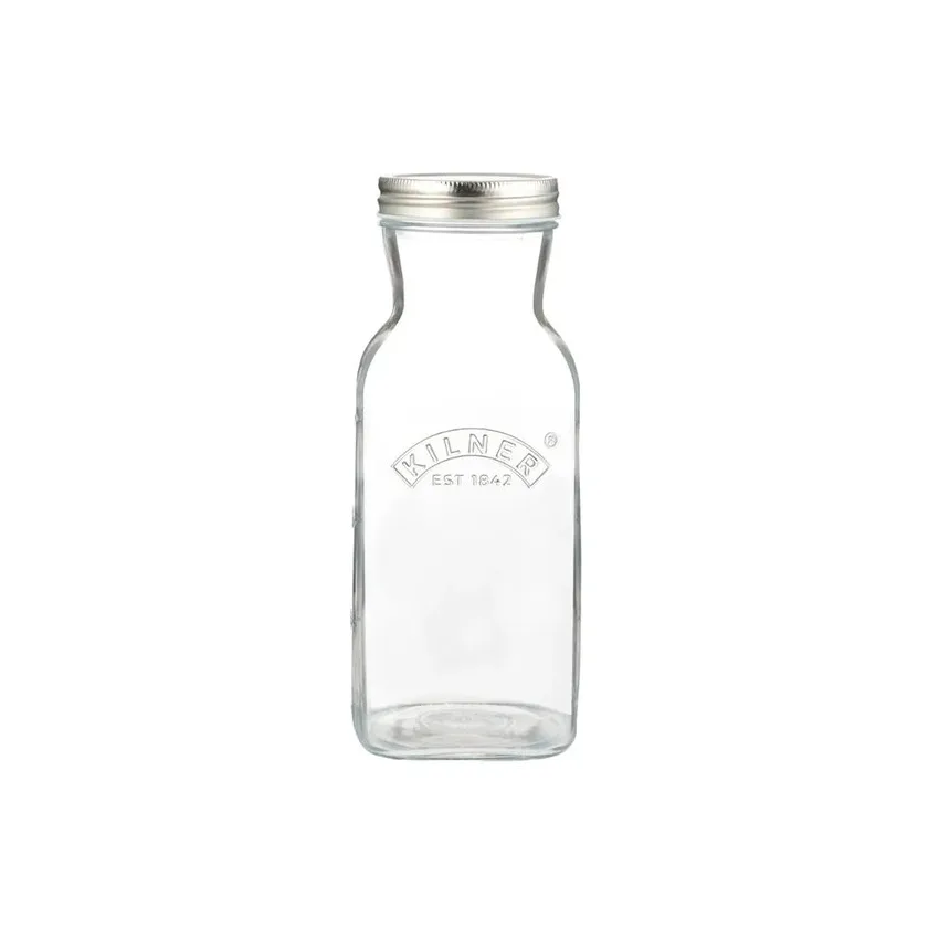 Botella para zumos y salsas Kilner, Transparente-acero inoxidable, 1 L Kilner