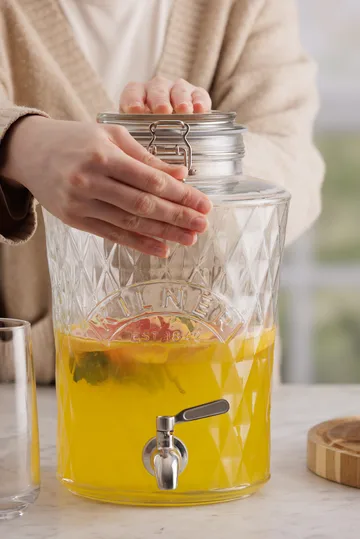 Dispensador de bebidas con grifo Kilner DIAMANT - Transparente, 5 L - Kilner