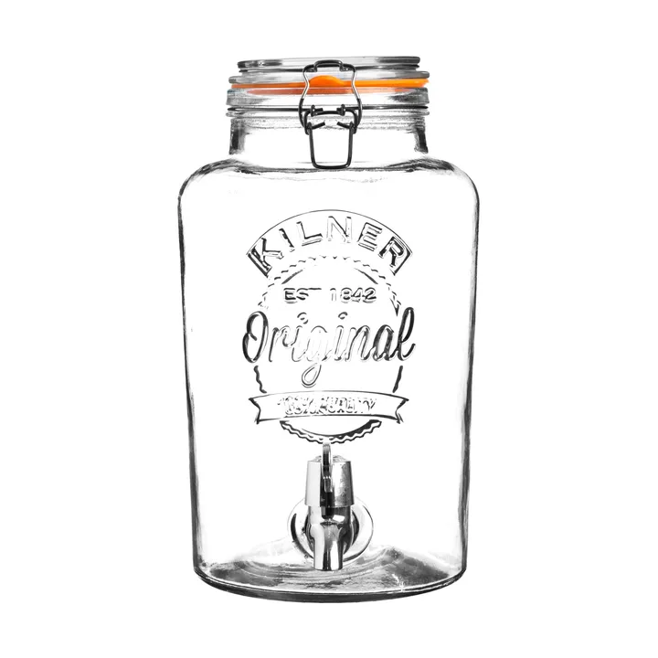 Dispensador de bebidas con grifo Kilner - Transparente-acero inoxidable, 8 L - Kilner