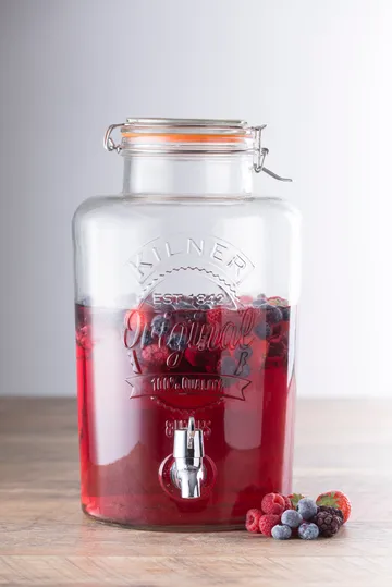 Dispensador de bebidas con grifo Kilner - Transparente-acero inoxidable, 8 L - Kilner