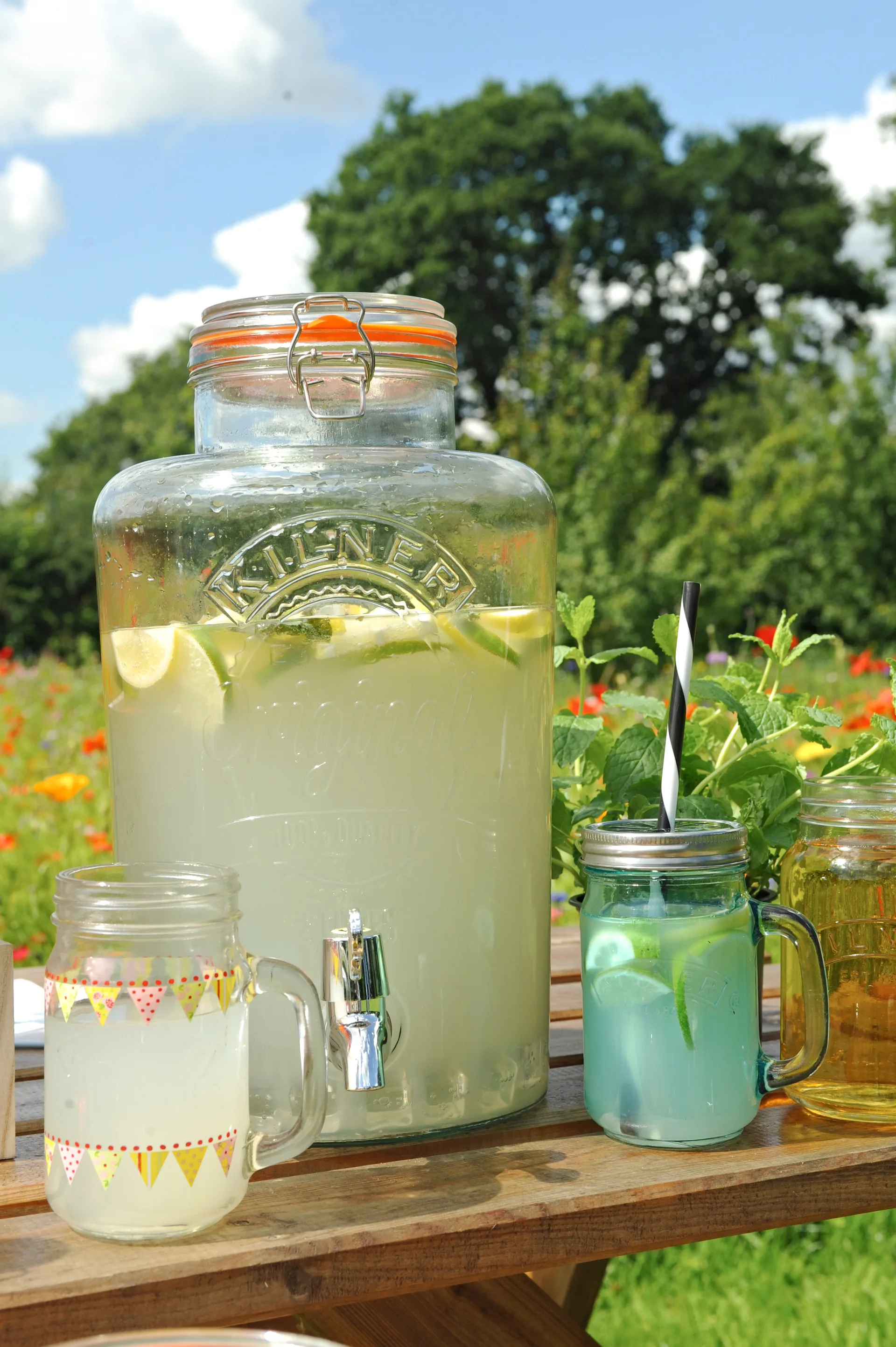 Dispensador de bebidas con grifo Kilner, Transparente-acero inoxidable, 8 L Kilner