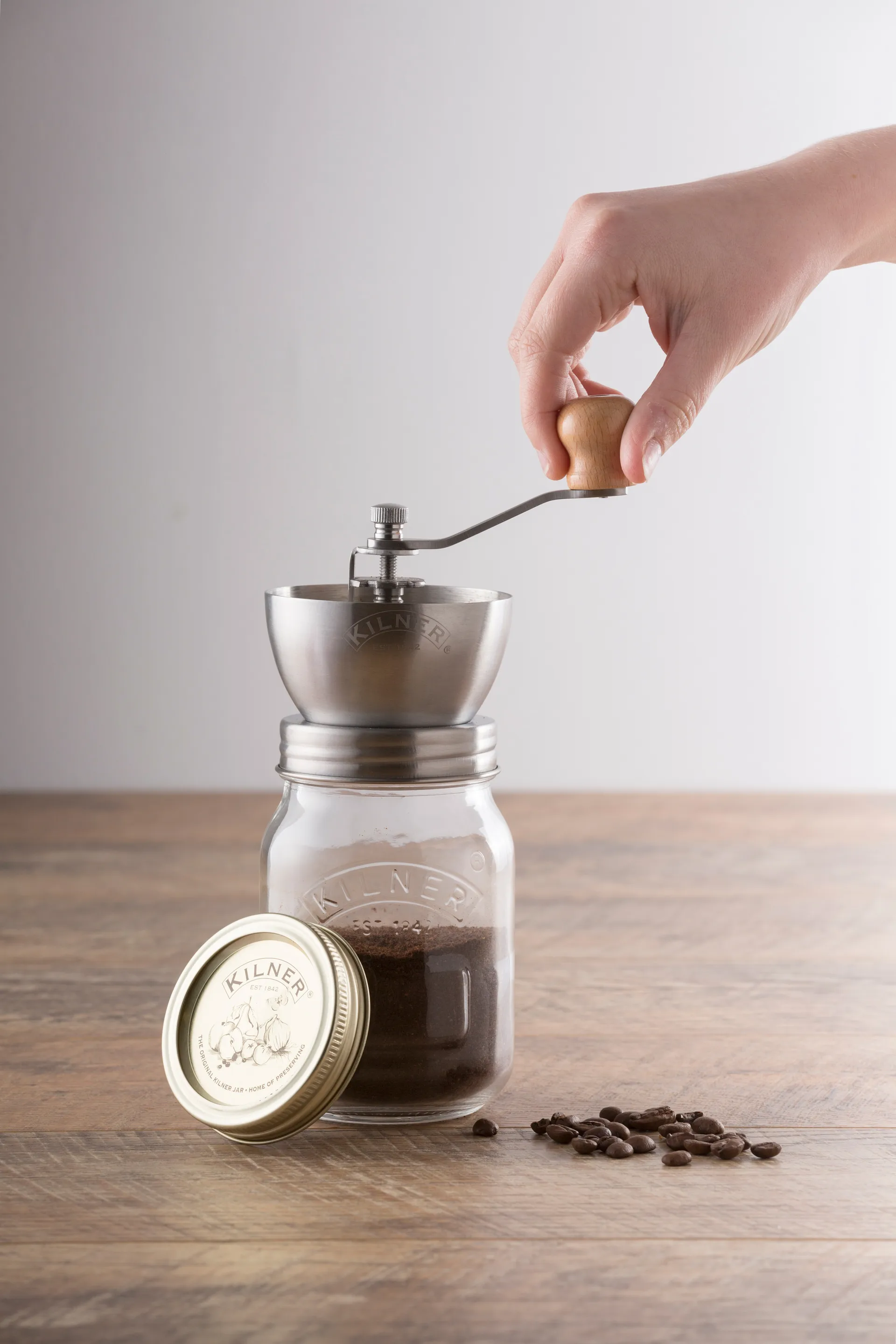 Molino de café Kilner, Transparente-acero inoxidable, 0,5 L Kilner